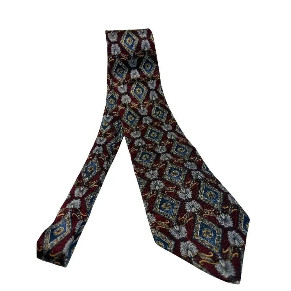 Pierre Cardin Men’s Neck Tie with Geometric and Baroque Pattern